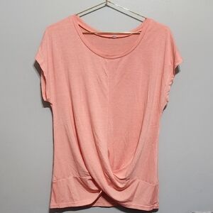 Jescakoo Front Twist Light Coral Top Medium - New Without Tags